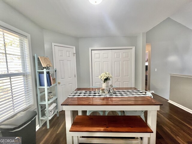 dining room featuring dark hardwood / wood-style floors