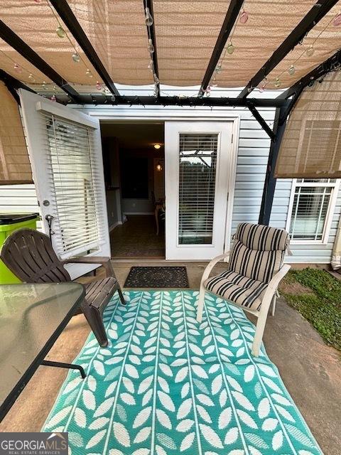 view of patio / terrace with a pergola