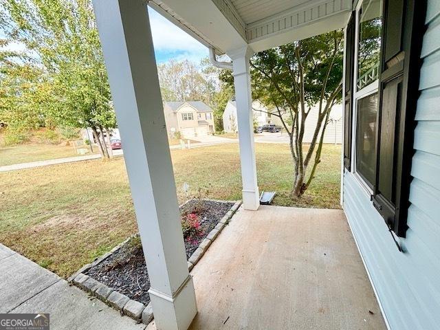 view of patio / terrace with a porch