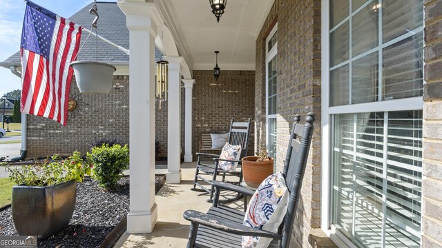 view of patio featuring covered porch