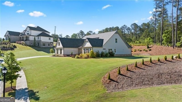 exterior space with a front yard