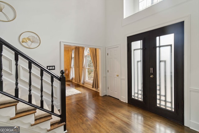 view of front facade featuring french doors