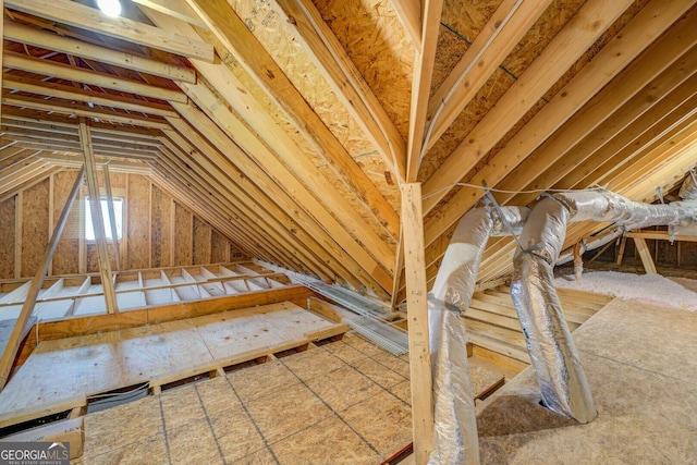 view of attic