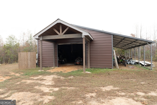 view of outdoor structure featuring a carport