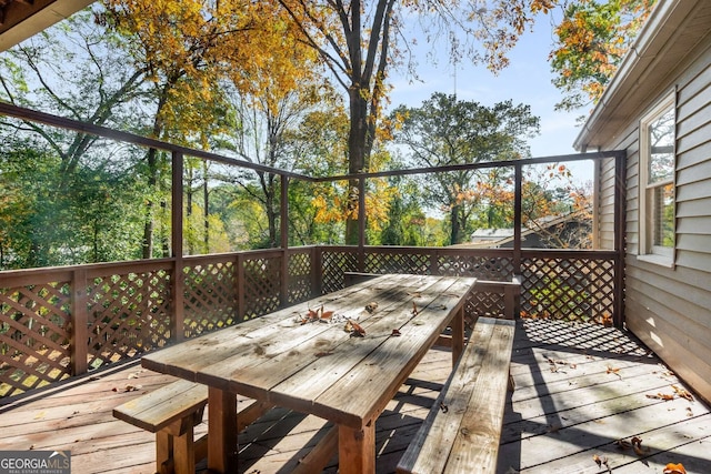 view of wooden terrace