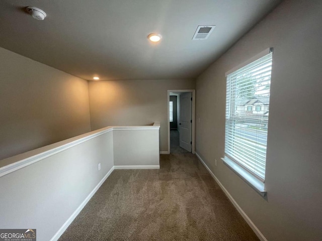 interior space featuring carpet flooring