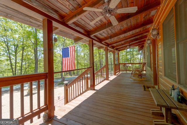 739 Barnes Mill Rd, Hamilton, GA 31811 - unfurnished sunroom with a ceiling fan