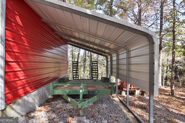 view of home's exterior with a carport