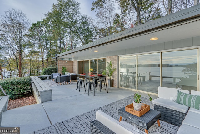 view of patio featuring outdoor lounge area