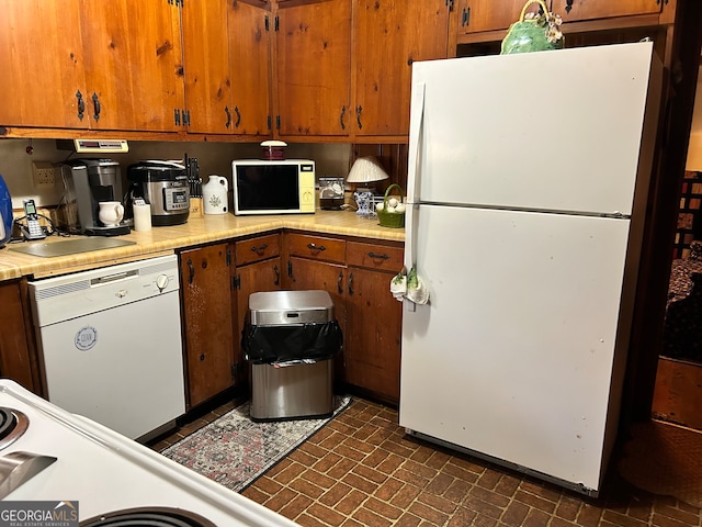 kitchen with white appliances