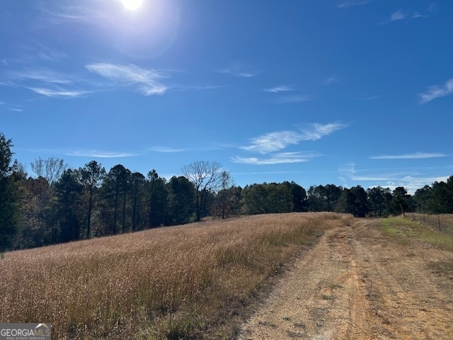 view of road featuring a rural view