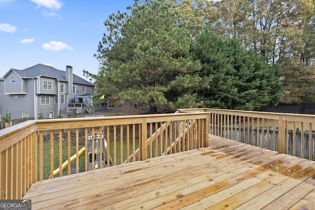 view of wooden deck