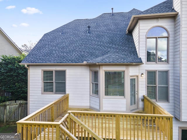 exterior space with a wooden deck