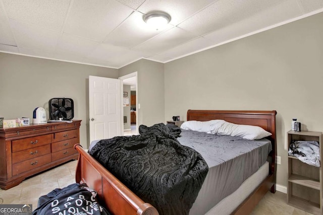 view of tiled bedroom