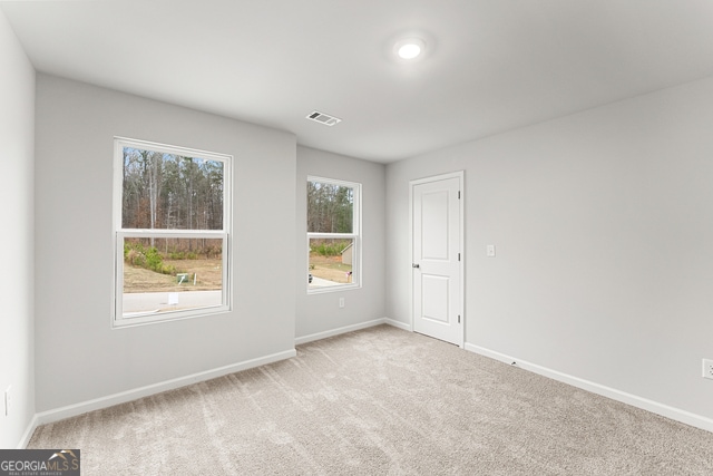 view of carpeted empty room