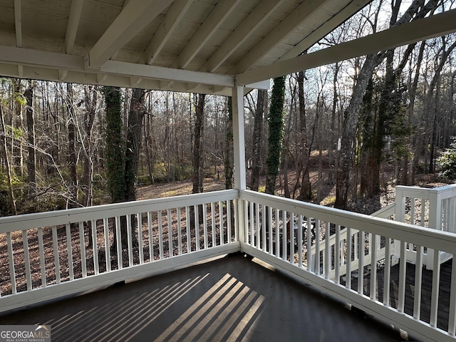 view of wooden terrace