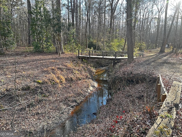 view of home's community with a forest view