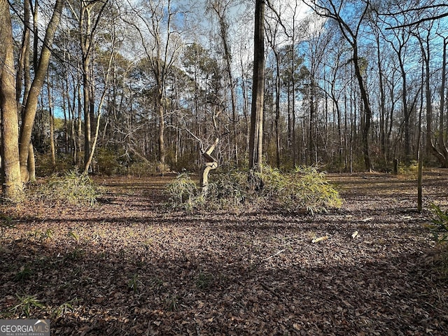 view of landscape with a forest view