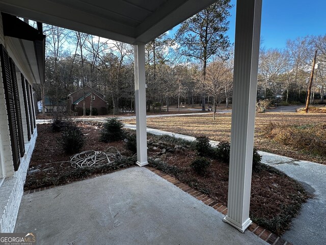 view of patio / terrace featuring covered porch