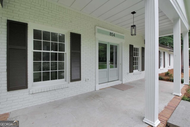 view of patio with covered porch