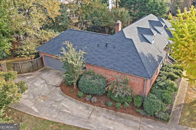 birds eye view of property