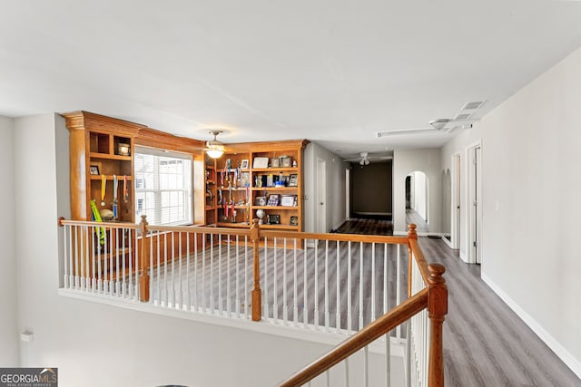 living room featuring wood-type flooring