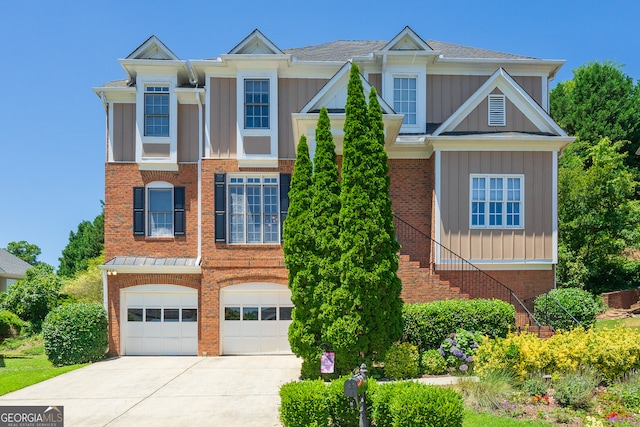 view of front of home featuring a garage