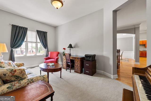 interior space featuring light hardwood / wood-style floors