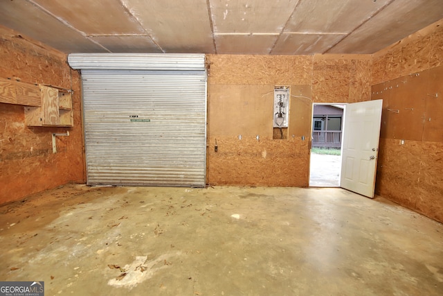 interior space with concrete floors