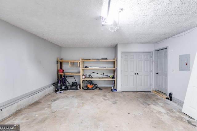 garage featuring electric panel