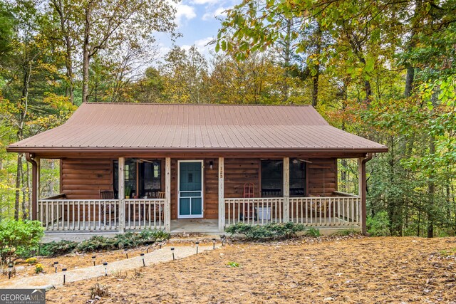 view of front of house with covered porch