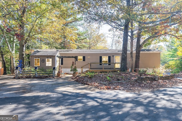 view of manufactured / mobile home