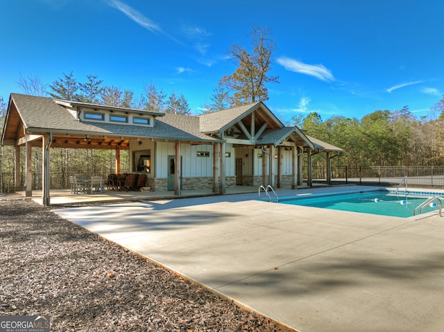 view of pool with a patio