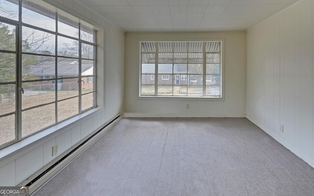 empty room featuring baseboard heating