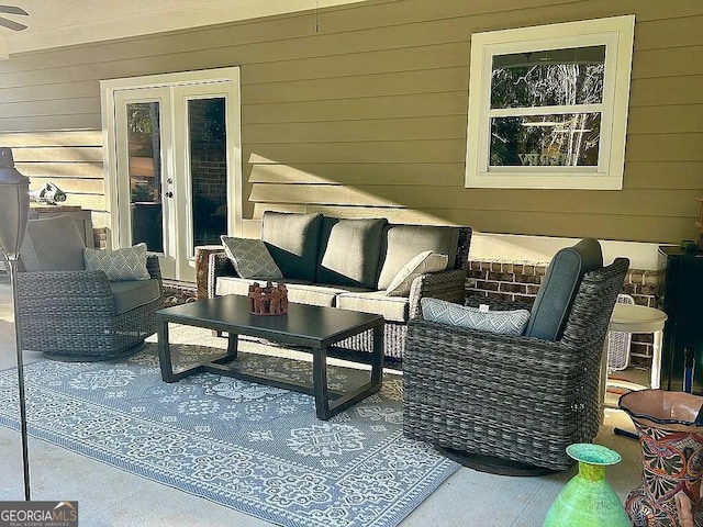 view of patio with outdoor lounge area