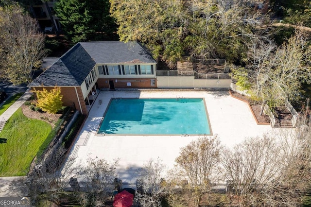 view of pool with a patio