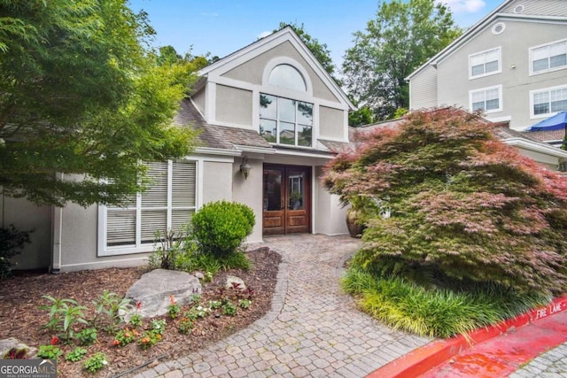 view of front of house with french doors