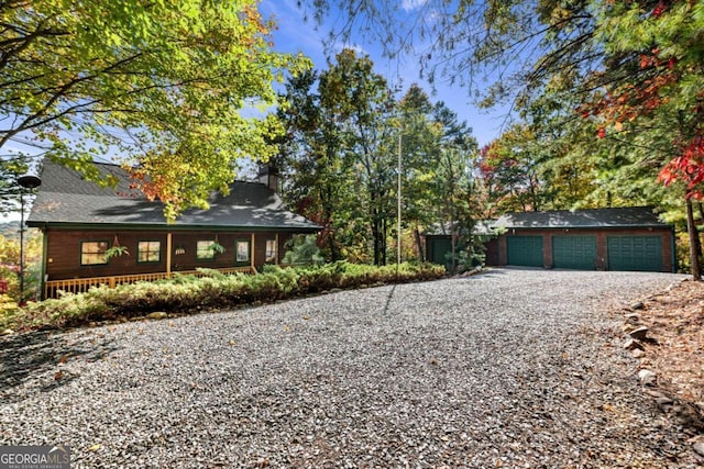 view of front of home with a garage