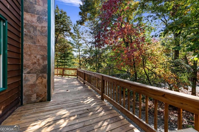 view of wooden deck