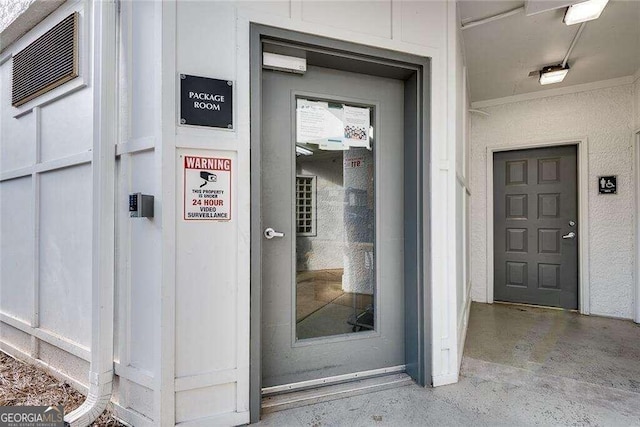 view of doorway to property