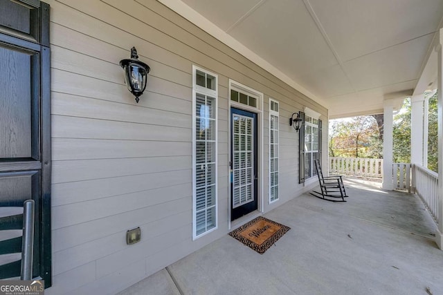 view of patio / terrace featuring a porch