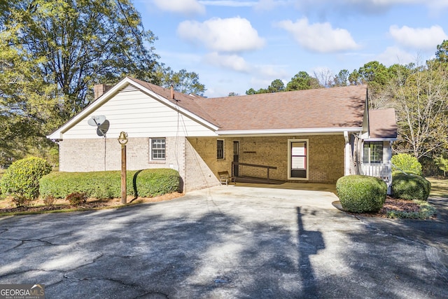 view of front of home