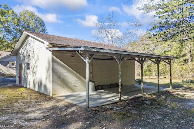 view of parking / parking lot