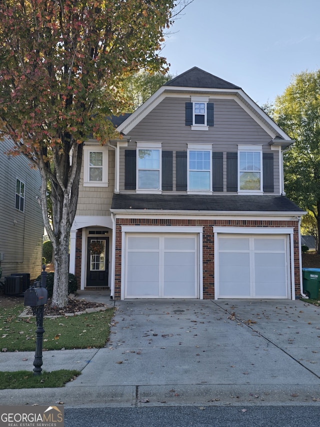 front facade featuring a garage