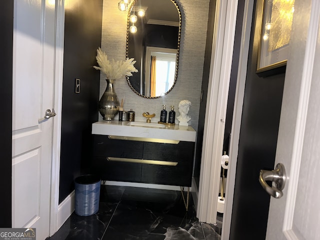 bathroom featuring vanity