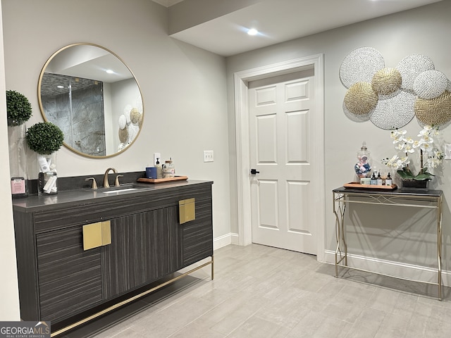 bathroom featuring vanity