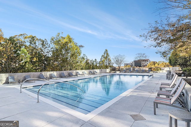 view of pool with a patio