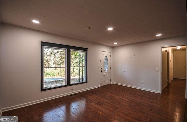 entryway featuring dark hardwood / wood-style floors