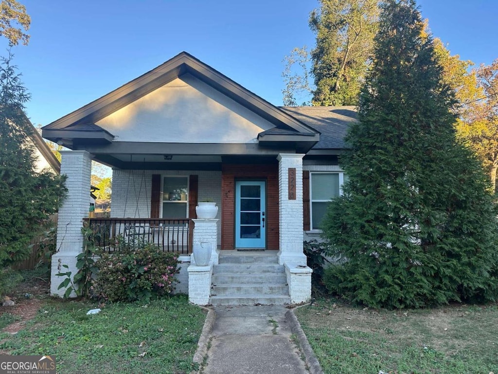 view of front of home with a porch