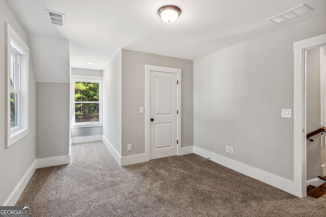 view of carpeted empty room